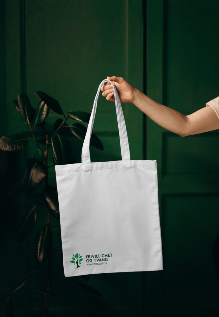 Mockup av logo på totebag