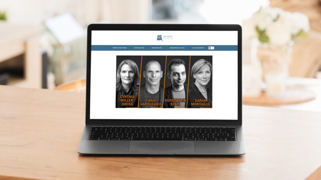 Mockup av nettsiden på en laptop